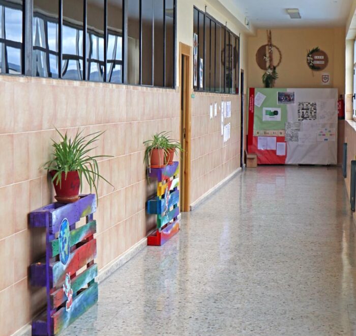 Pasillos de secundaria del colegio Fernando de Rojas