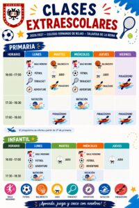 lista de clases extraescolares 2026